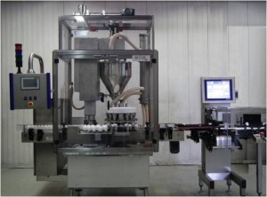 High speed filling machine for dry products designed and manufactured by MOM Packaging